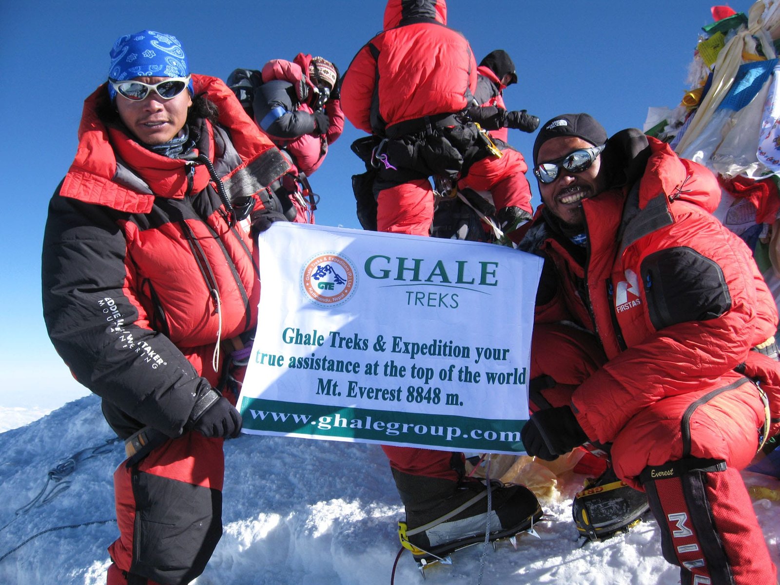 Ghale Treks & Expedition at the top of the world's highest mountain Everest.